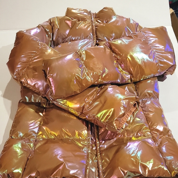 NWT Palmer Iridescent Copper Shine Puffer Coat M - Picture 16 of 16